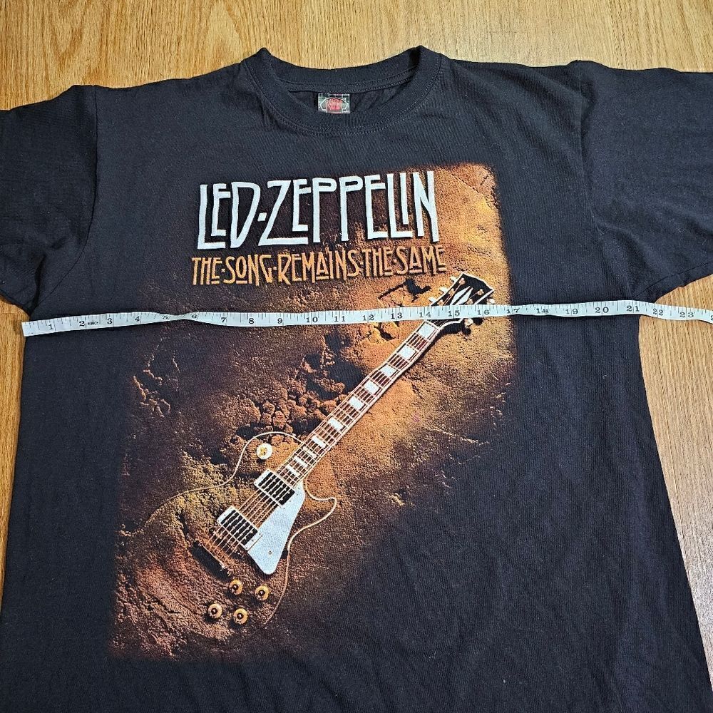 Vintage Led Zeppelin Black T Shirt The Song Remains The Same Large L 100% Cotton - Picture 2 of 9